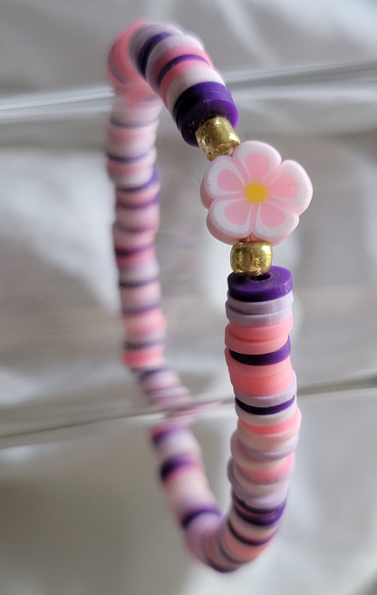 Sunset Flower Necklace and Bracelet Set