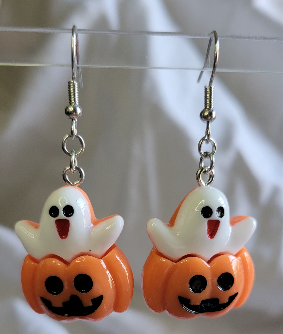 Ghost Pumpkin Earrings